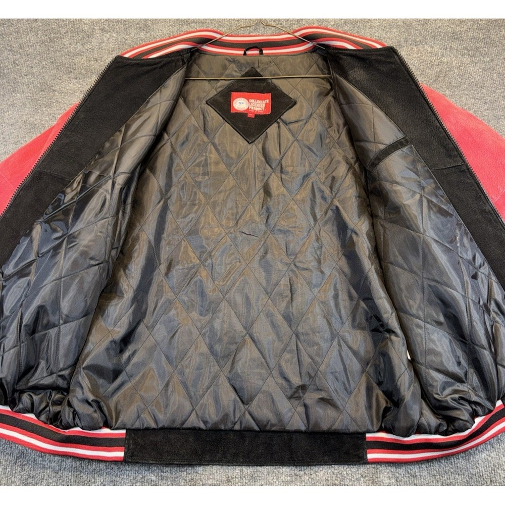 Ohio State Buckeyes Varsity Jacket Men's Size XL Suede Quilted Full Zip - Picture 9 of 14